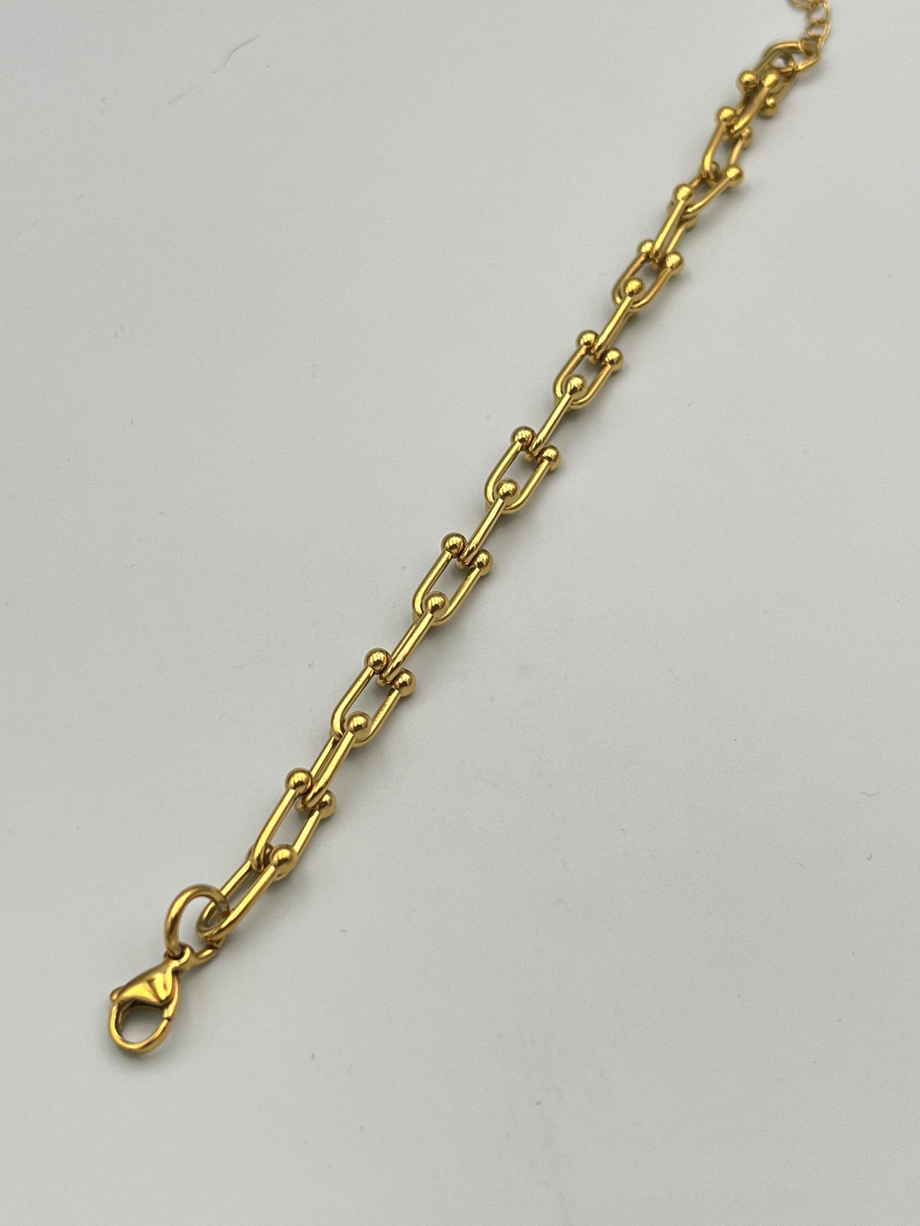 001211 TİFANY MODEL ÇELİK BİLEKLİK (GOLD)