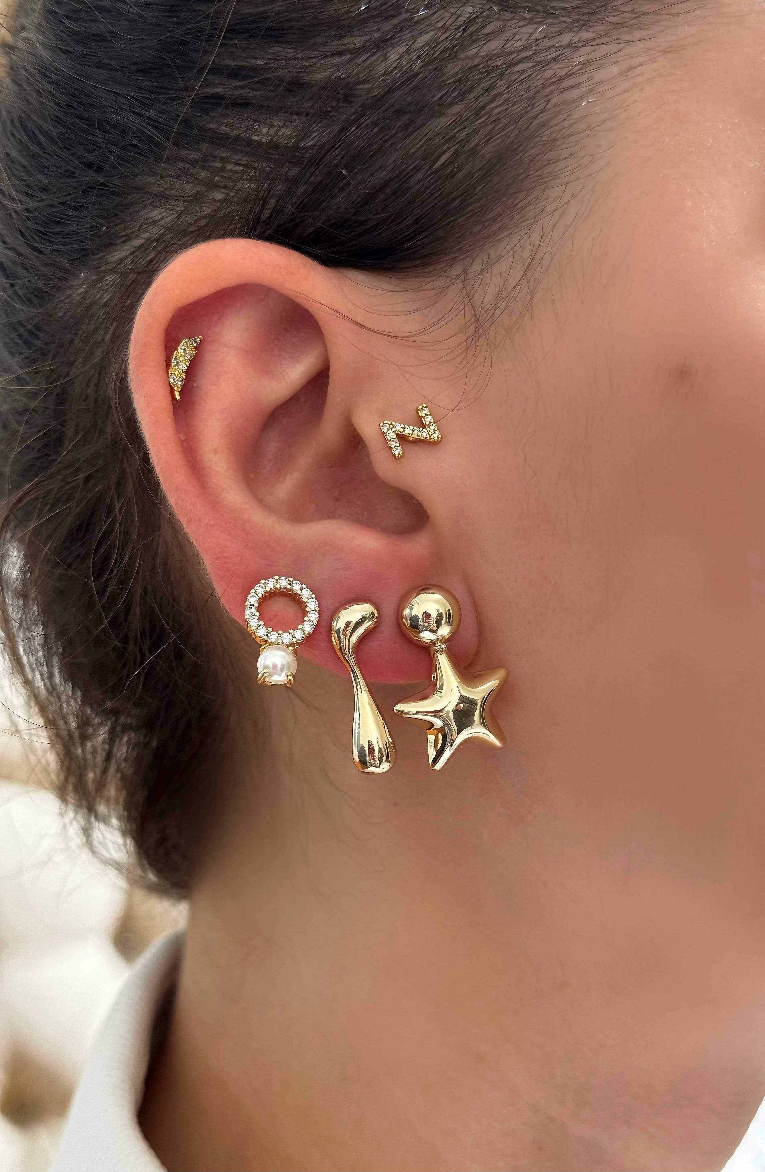 3 LÜ HOONS MODEL ÇELİK KÜPE (ROSEGOLD)
