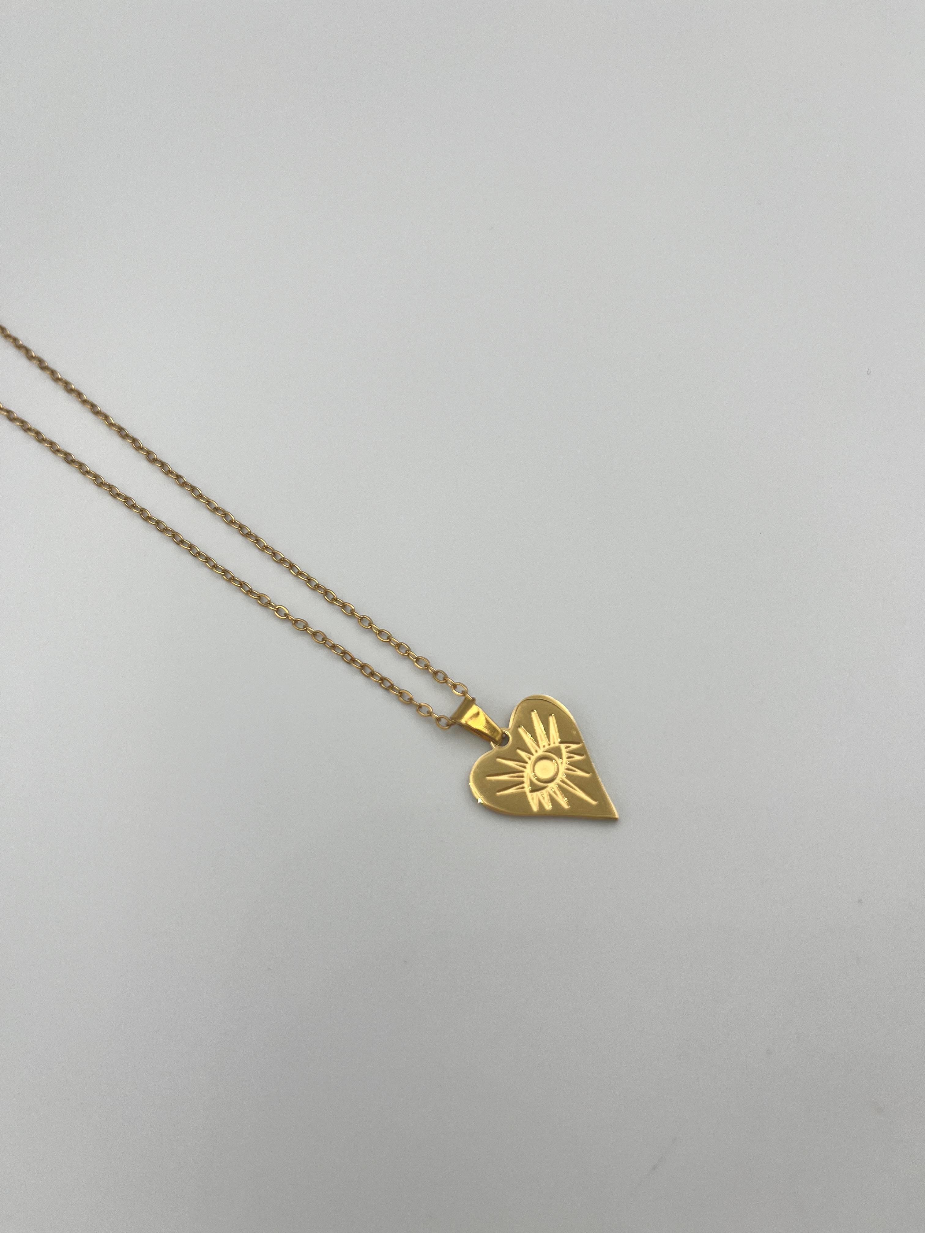 HEART EYES MODEL ÇELİK KOLYE (GOLD)