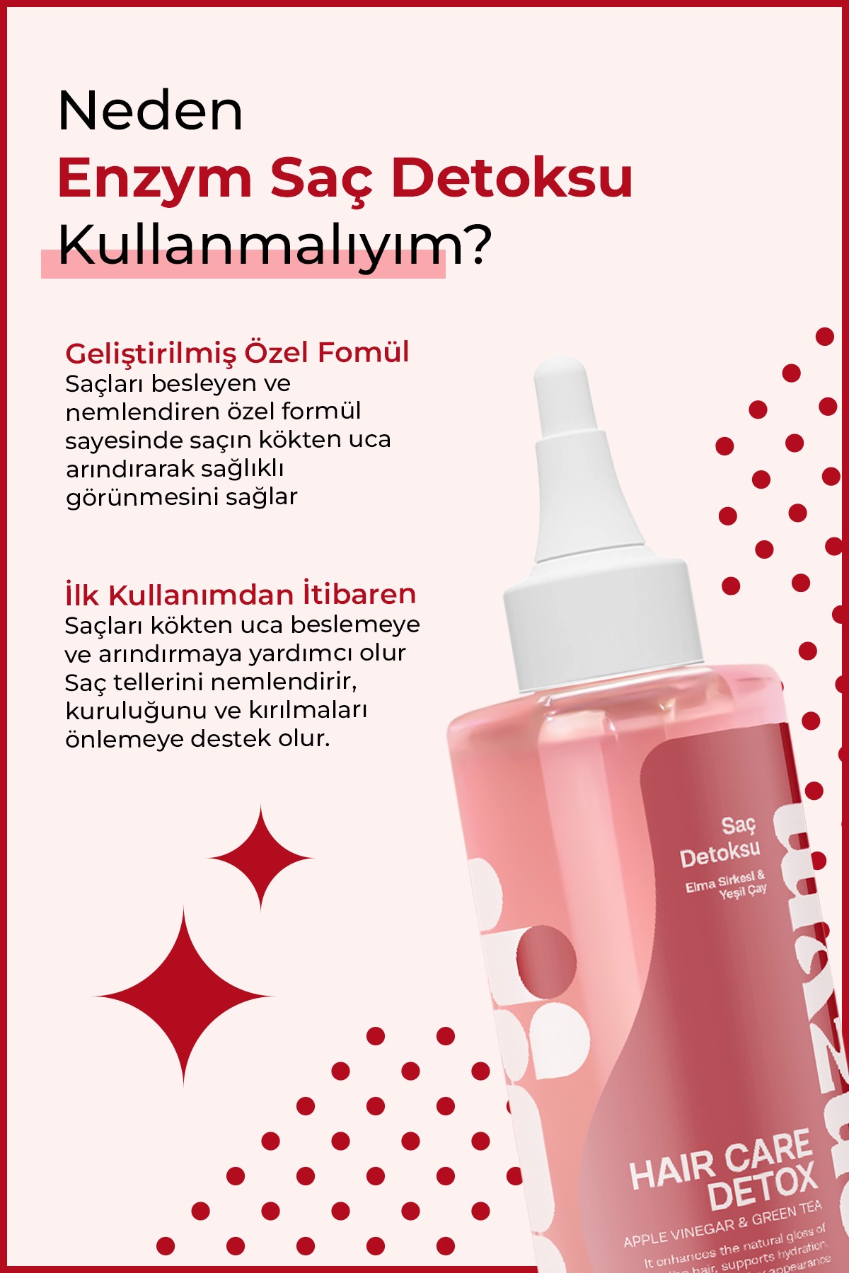 Elma Sirkesi & Yeşil Çaylı Saç Toniği