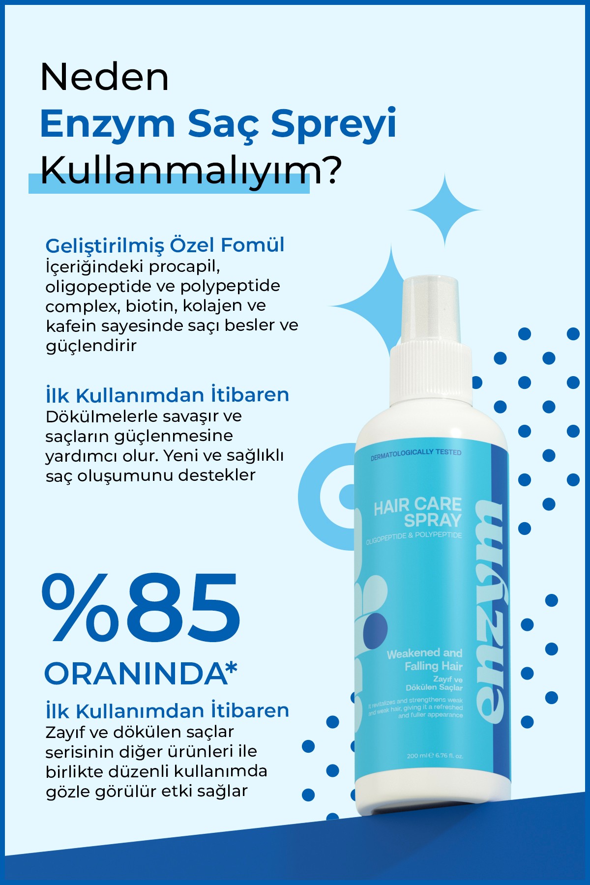 Zayıf ve Dökülen Saçlar Serisi Bakım Spreyi