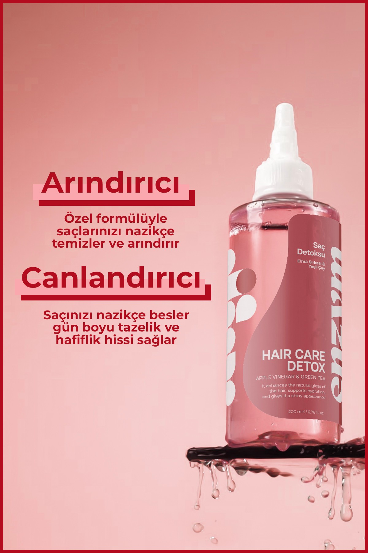 Elma Sirkesi & Yeşil Çaylı Saç Toniği