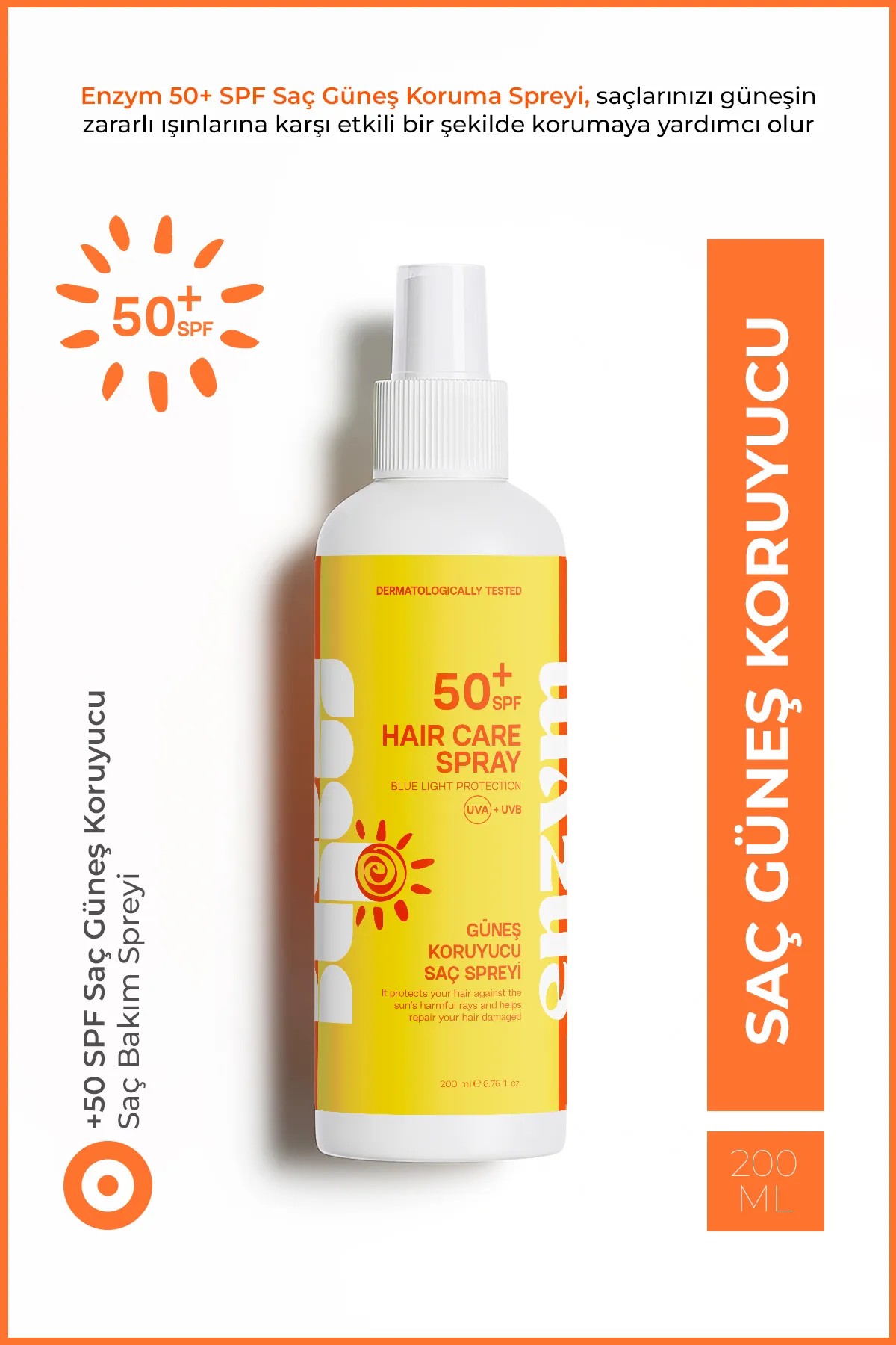 50 SPF+ Saç Güneş Koruyucu Sprey