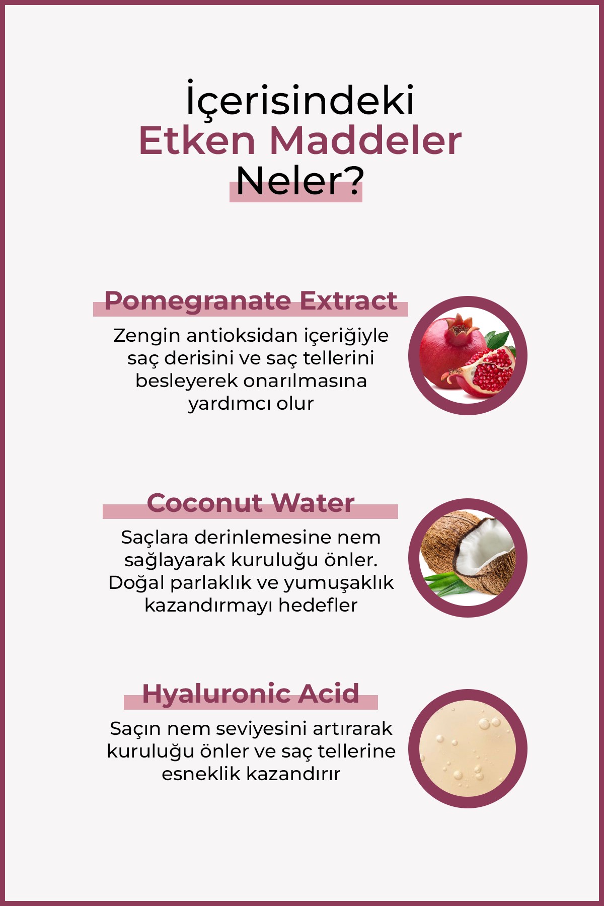 Nar Suyu & Hindistan Cevizi Saç Toniği