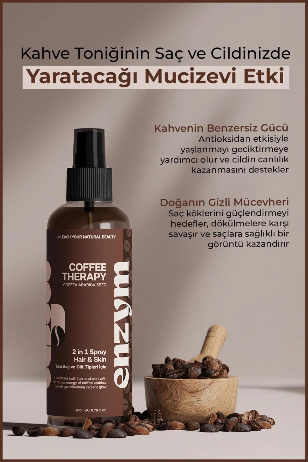 Saç ve Cilt Doğal Kahve Toniği
