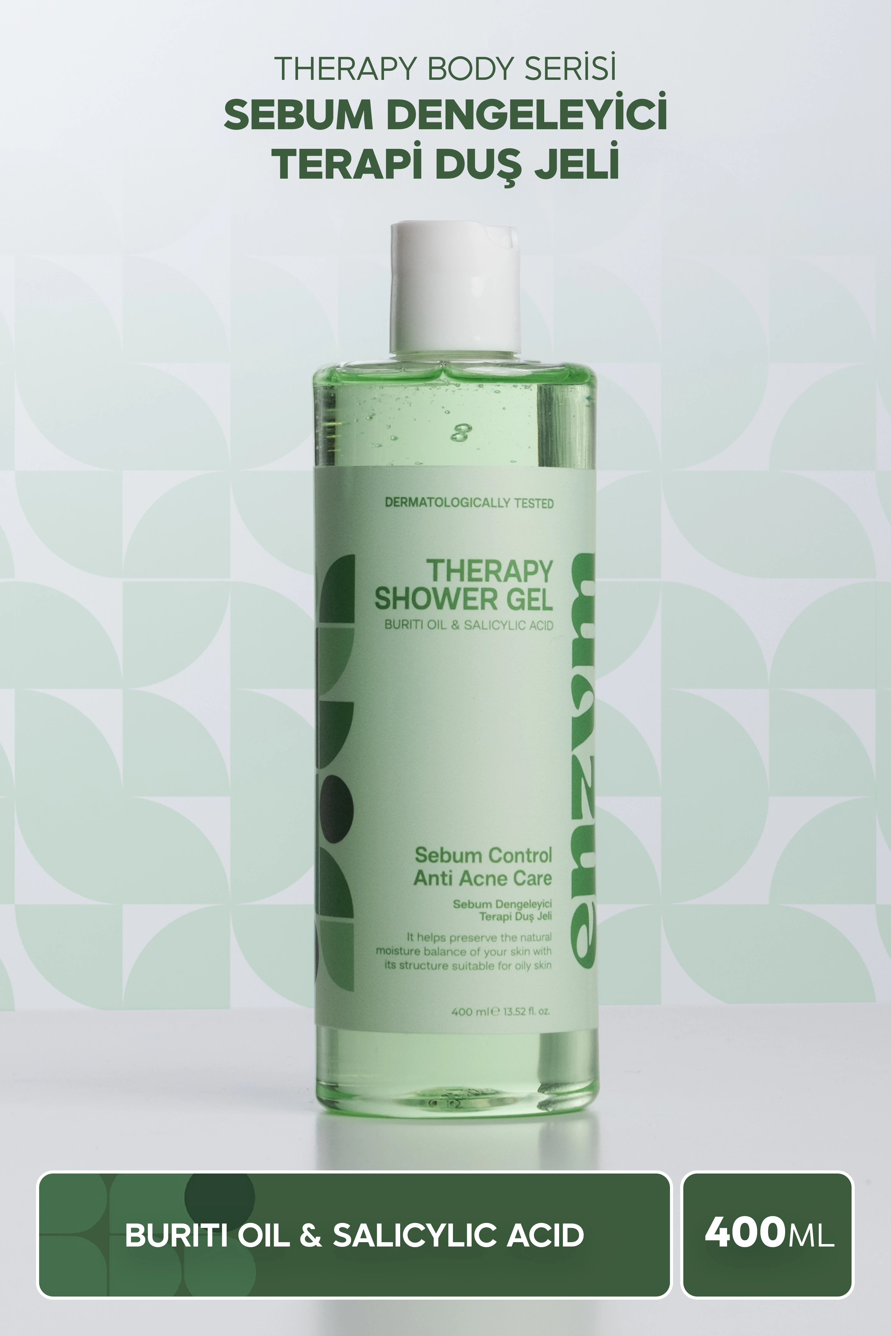 Yağlı Ciltlere Özel Akne Karşıtı Sebum Dengeleyici Duş Jeli 400 ml main variant image