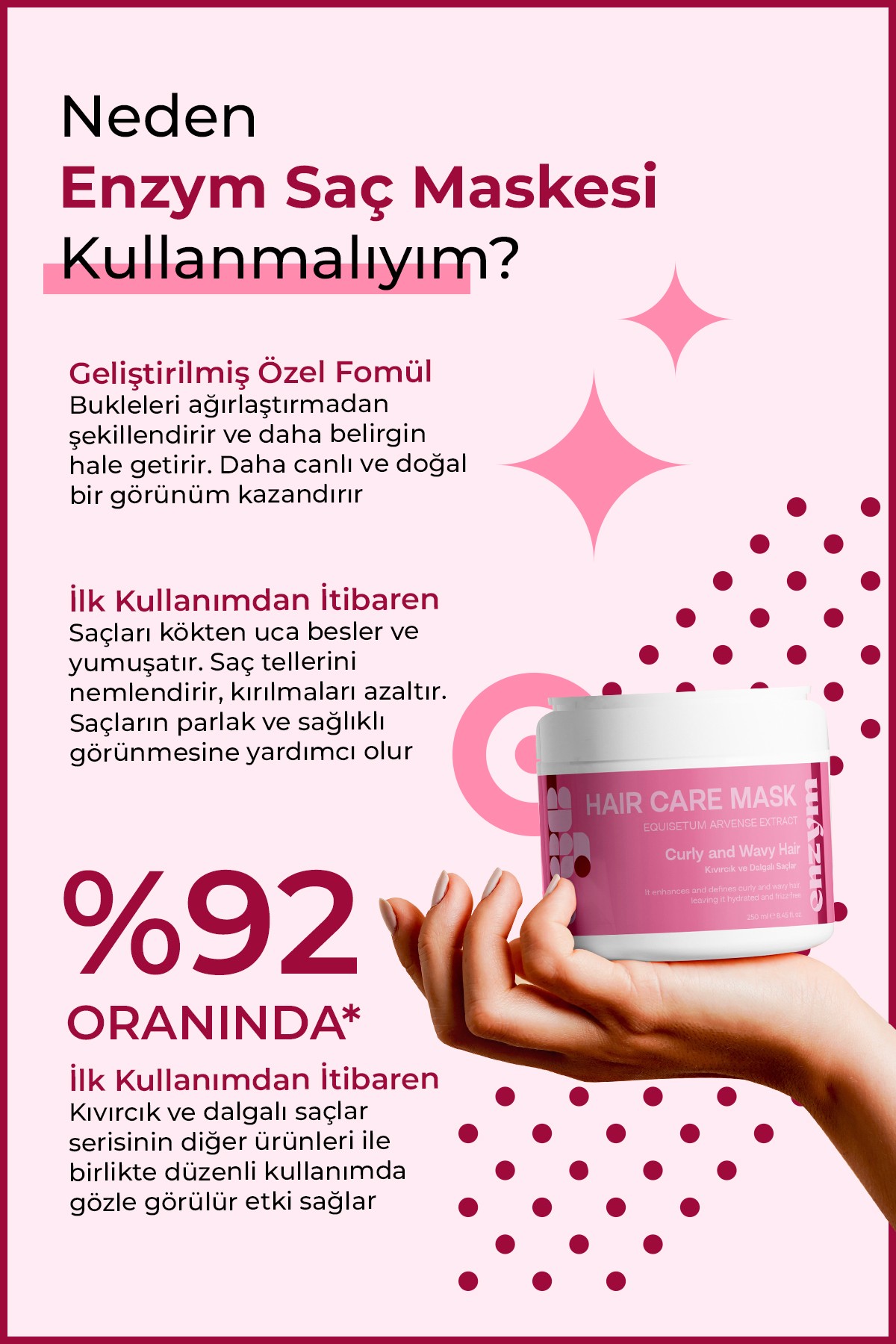 Kıvırcık ve Dalgalı Saçlar Serisi Bakım Maskesi