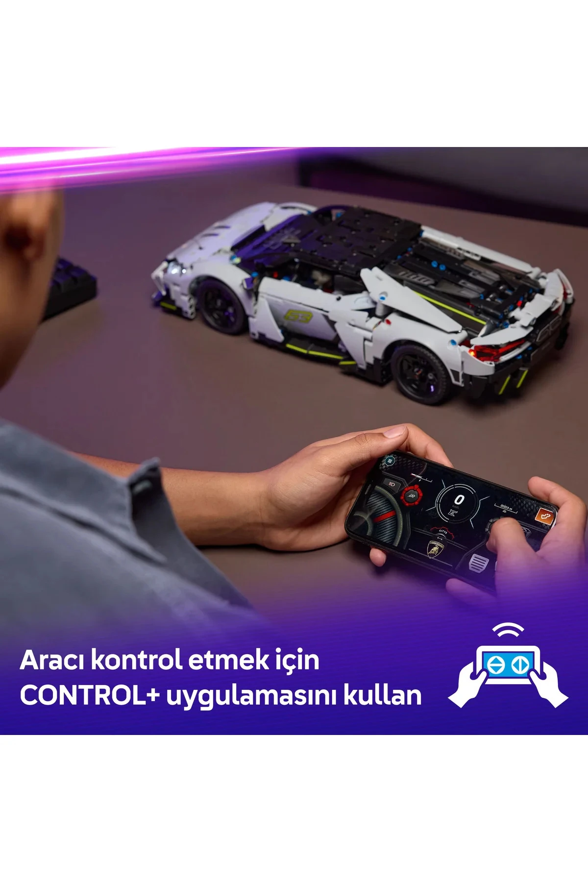 ® Technic Lamborghini Revuelto Süper Spor Araba 42214 - 10+ Çocuklar için Oyuncak Yapım Seti (1135P)