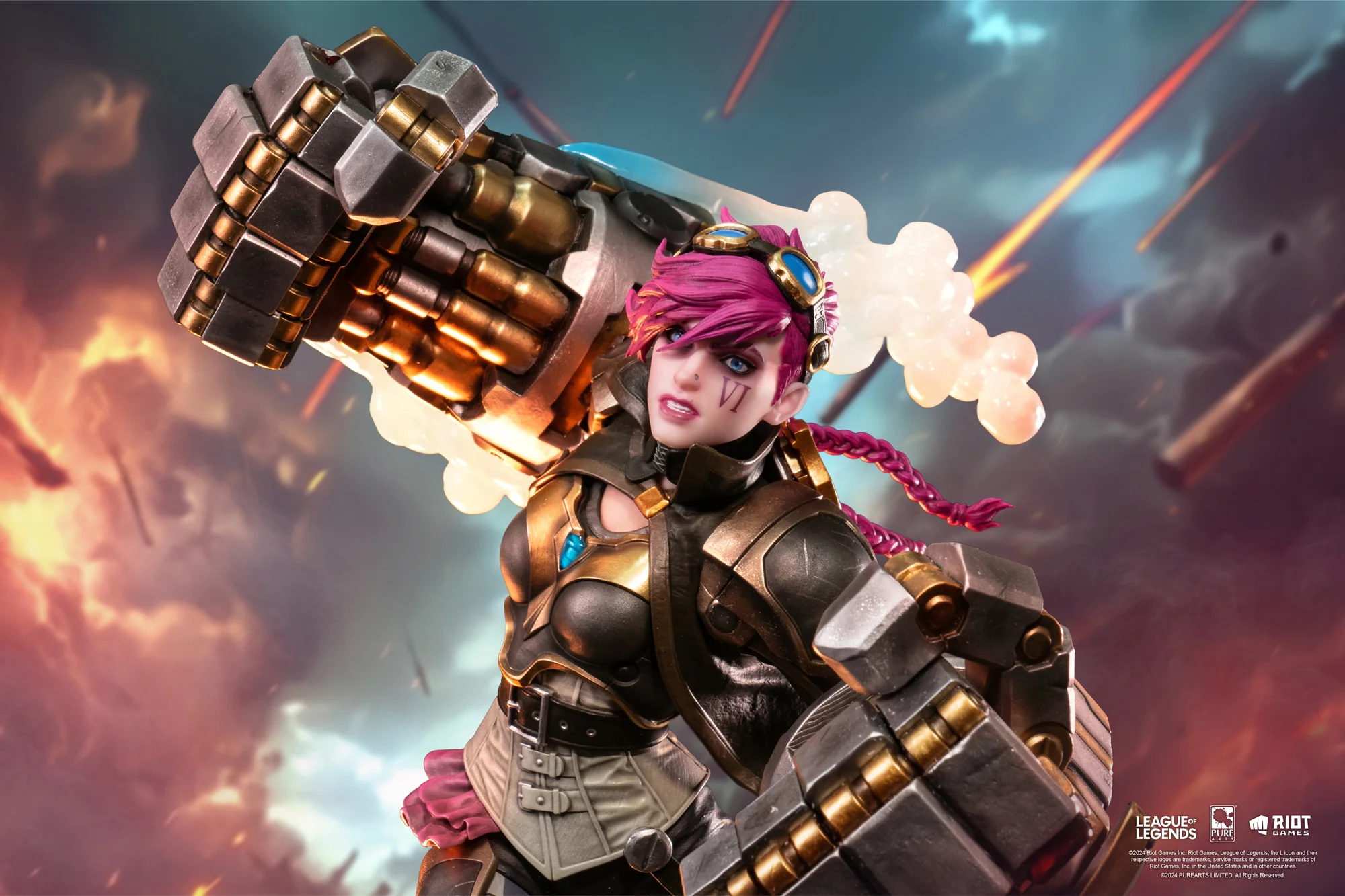 PURE ARTS League of Legends Jinx & Vi 1/6 Scale Statue Bundle