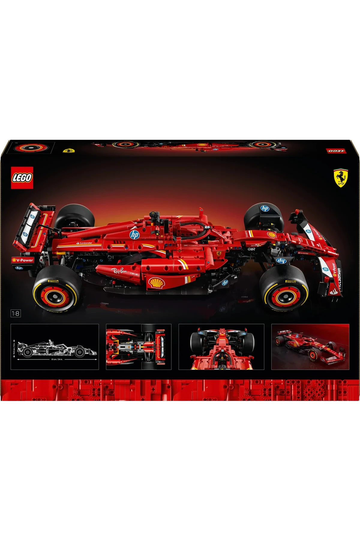 ® Technic Ferrari SF-24 F1 Araba 42207 - Yetişkinler için Koleksiyonluk Model Yapım Seti (1361P)