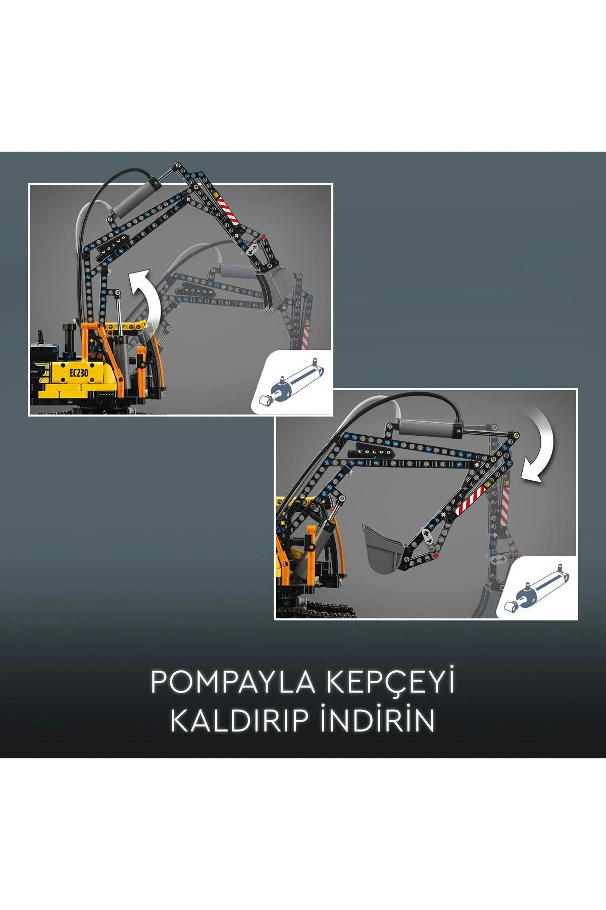 ® Technic Volvo FMX Kamyon ve EC230 Elektrikli Ekskavatör 42175 -10 Yaş ve Üzeri Set(2274 Parça