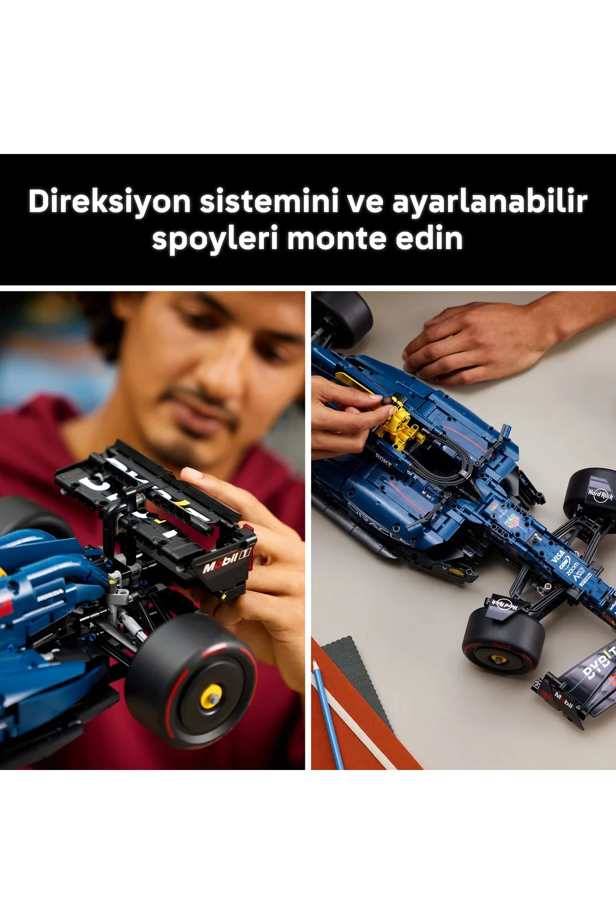 ® Technic Oracle Red Bull Racing RB20 F1 Araba 42206 - 18+ Yarış Arabası Modeli Yapım Seti (1639P)