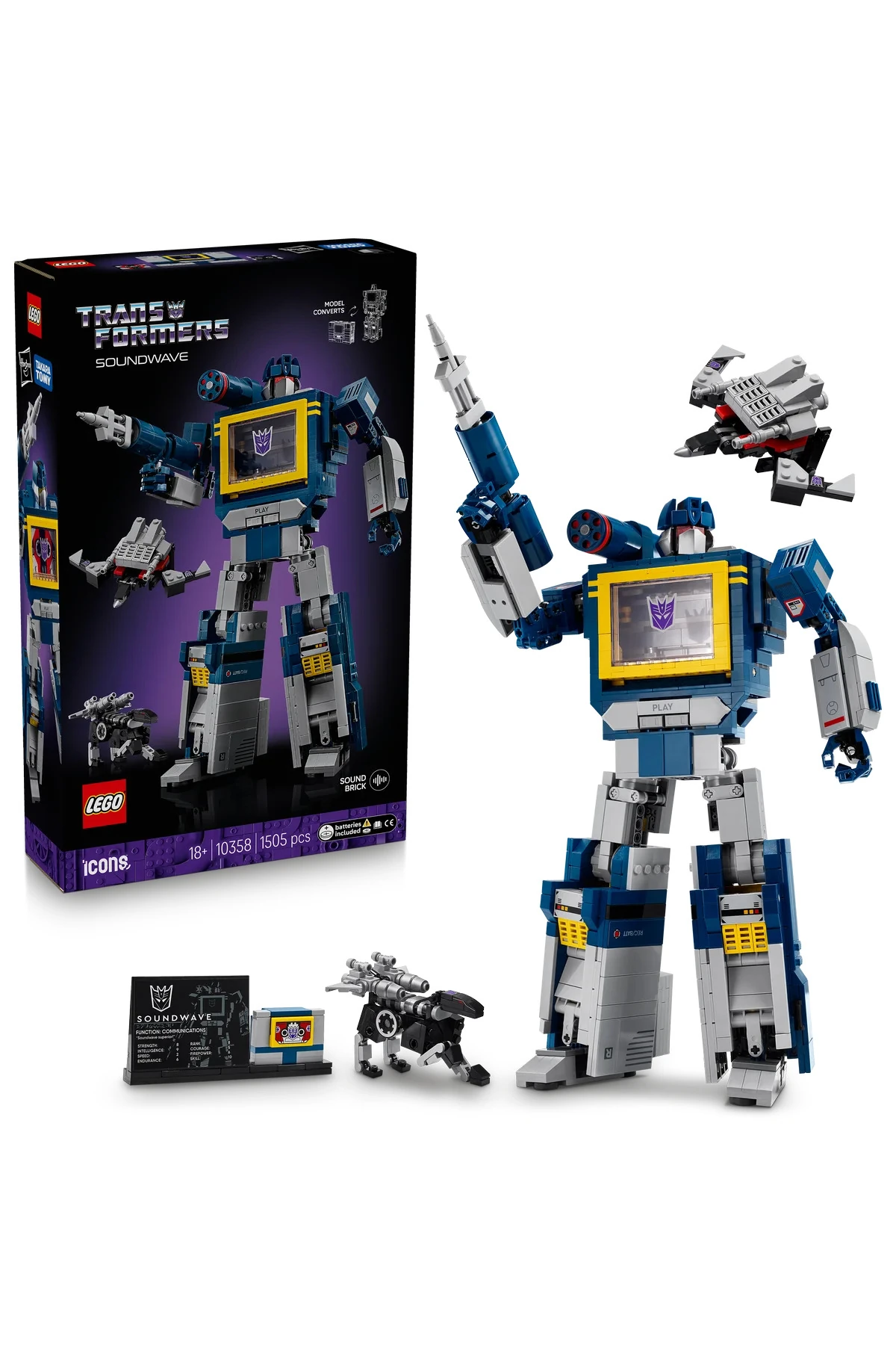 LEGO10358 Icons Transformers: Soundwave