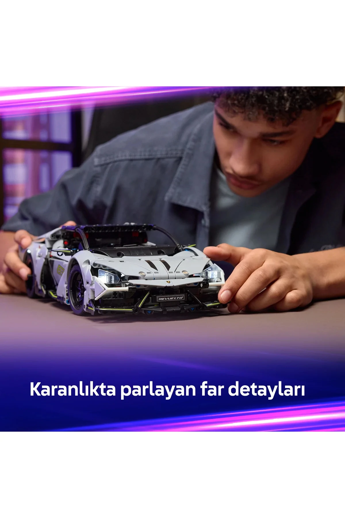 ® Technic Lamborghini Revuelto Süper Spor Araba 42214 - 10+ Çocuklar için Oyuncak Yapım Seti (1135P)