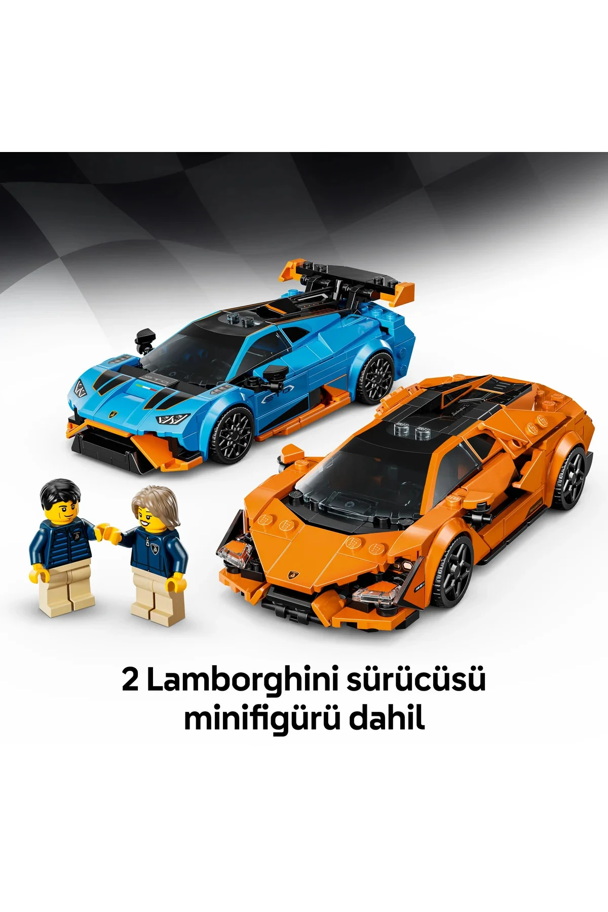 ® Speed Champions Lamborghini Revuelto ve Huracán STO 77238 - 10+ Oyuncak Yapım Seti (607P)