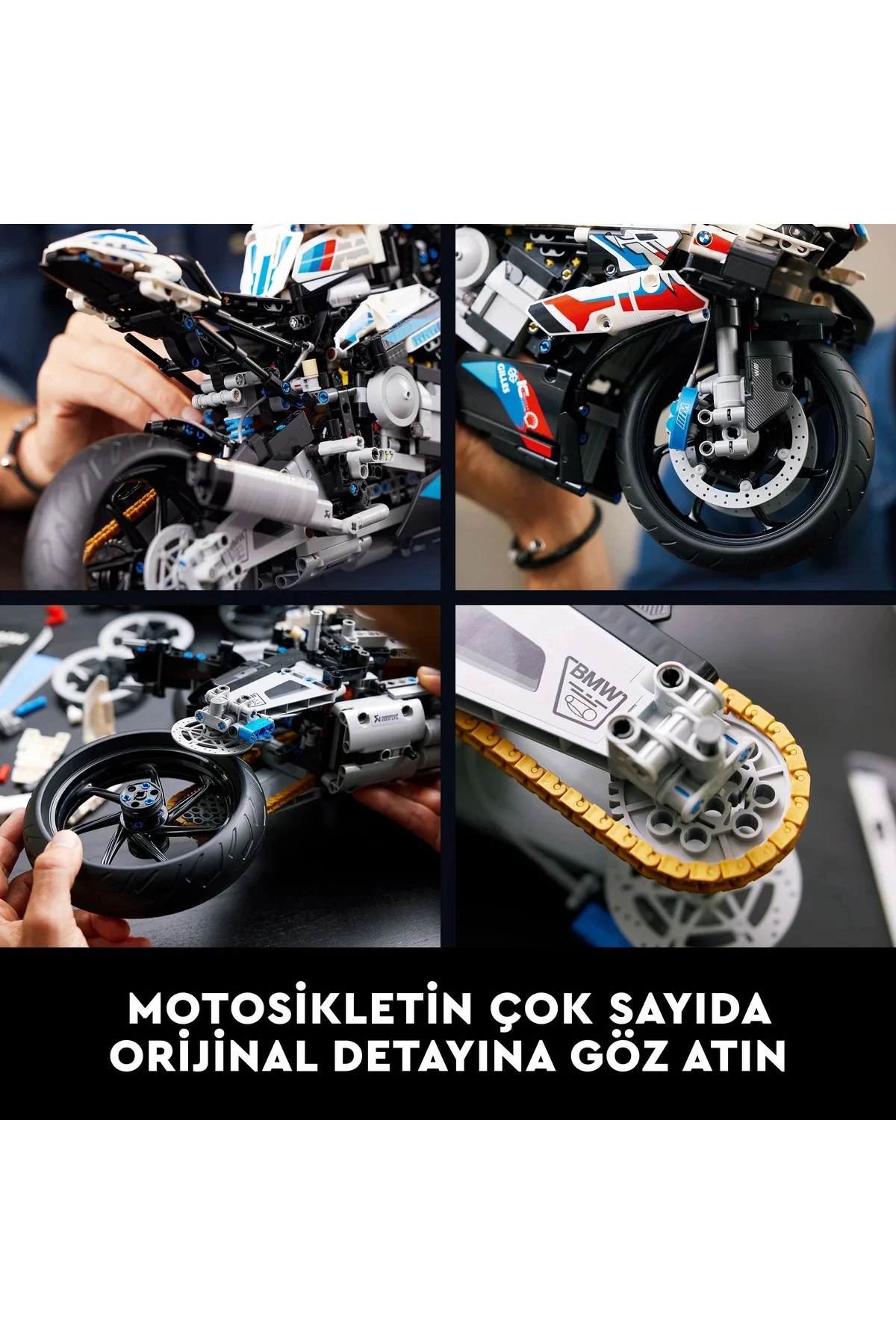 ® Technic BMW M 1000 RR 42130 Yetişkinler için Şık bir Motosiklet Modeli Yapım Seti (1925P)