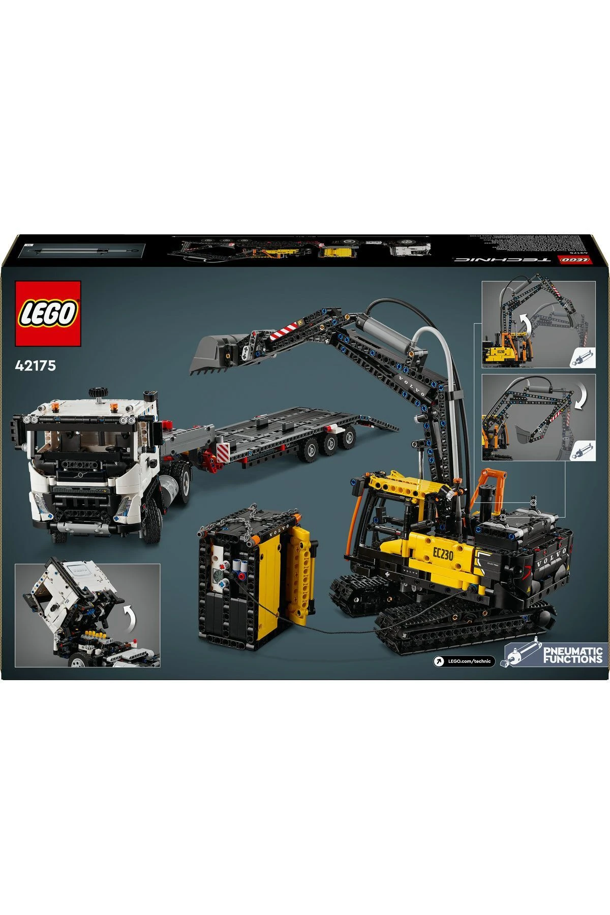 ® Technic Volvo FMX Kamyon ve EC230 Elektrikli Ekskavatör 42175 -10 Yaş ve Üzeri Set(2274 Parça