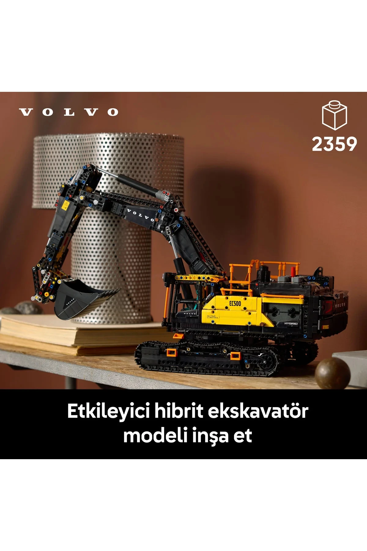® Technic Volvo EC500 Hybrid Ekskavatör 42215-Yetişkinler için İnşaat Aracı Model Yapım Seti (2359P)