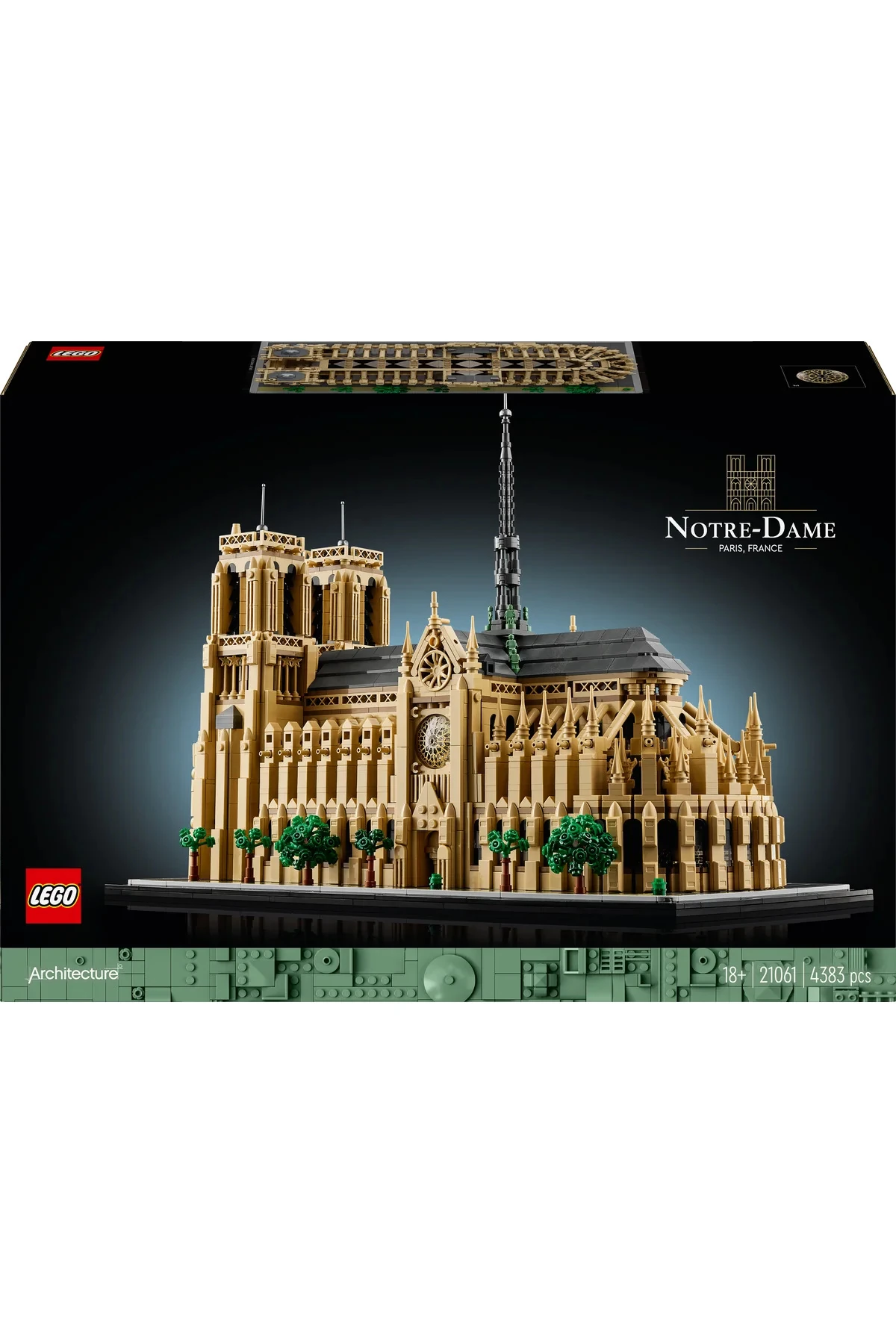 ® Architecture Notre Dame Katedrali 21061 - 18+ Dekoratif Model Yapım Setii (4383P)