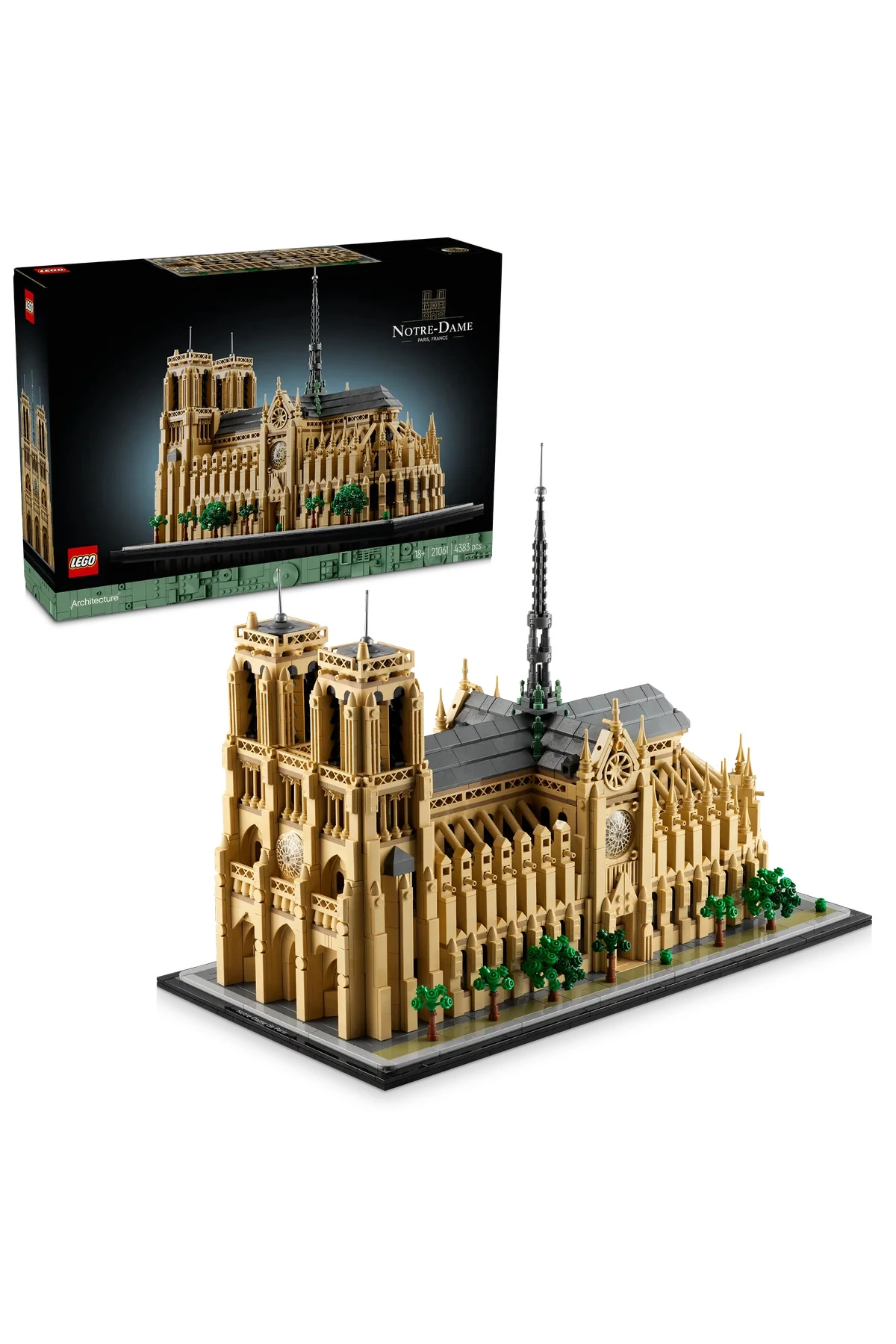 ® Architecture Notre Dame Katedrali 21061 - 18+ Dekoratif Model Yapım Setii (4383P)