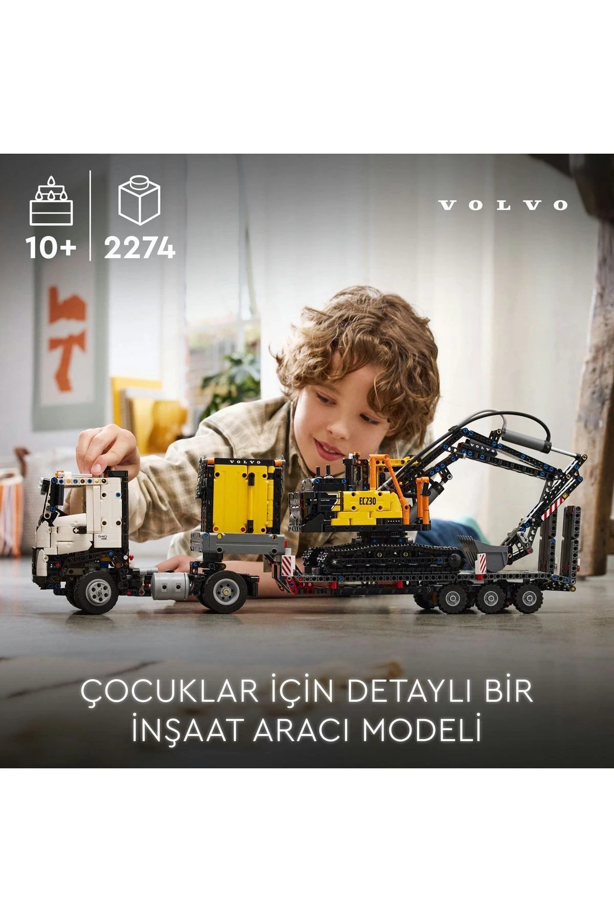 ® Technic Volvo FMX Kamyon ve EC230 Elektrikli Ekskavatör 42175 -10 Yaş ve Üzeri Set(2274 Parça