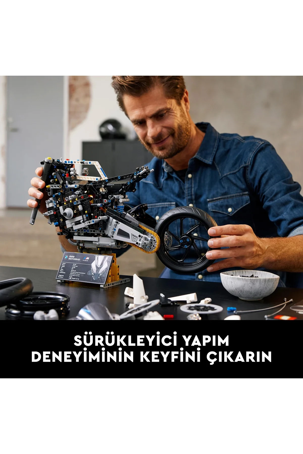 ® Technic BMW M 1000 RR 42130 Yetişkinler için Şık bir Motosiklet Modeli Yapım Seti (1925P)