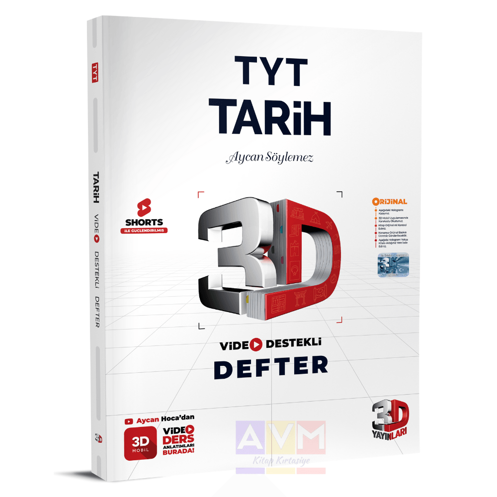 3D TYT  Tarih Video Destekli Defter