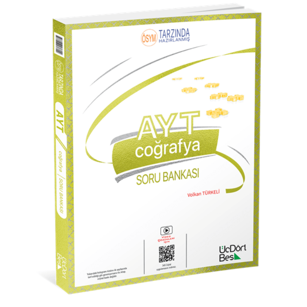 345 - AYT Coğrafya Soru Bankası - 2024 ÜçDörtBeş Yayıncılık, 345