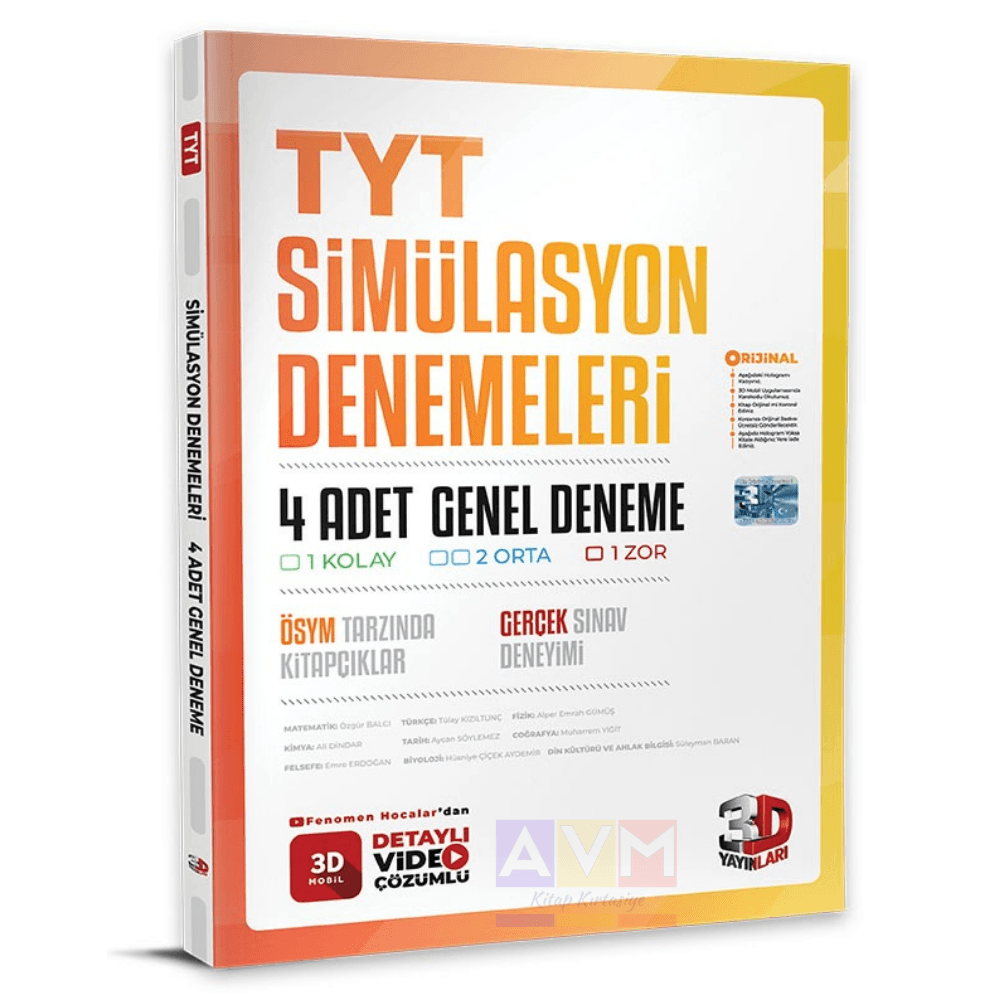 3D TYT 4'lü Simülasyon Genel Deneme