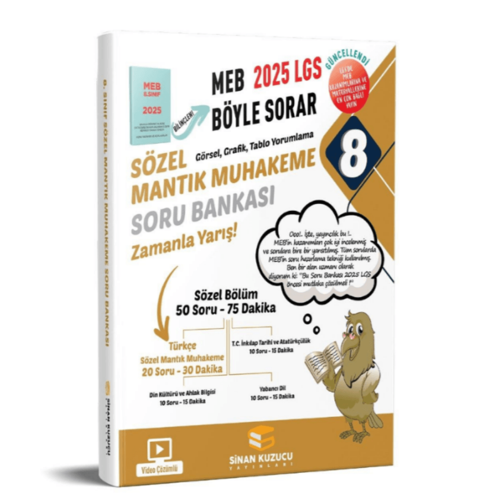  Sinan Kuzucu Yayınları 8. Sınıf 2025 Lgs Meb Böyle Sorar Sö...