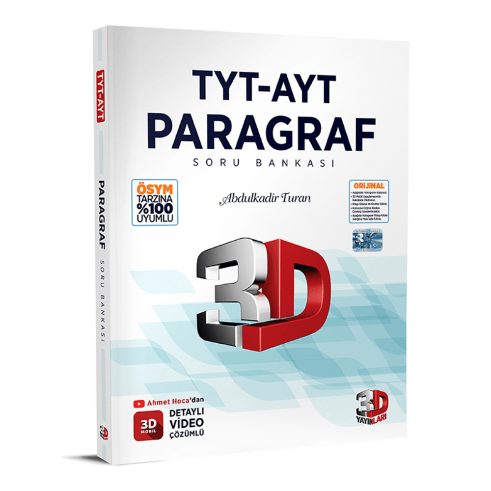3D TYT-AYT Paragraf Soru Bankası 