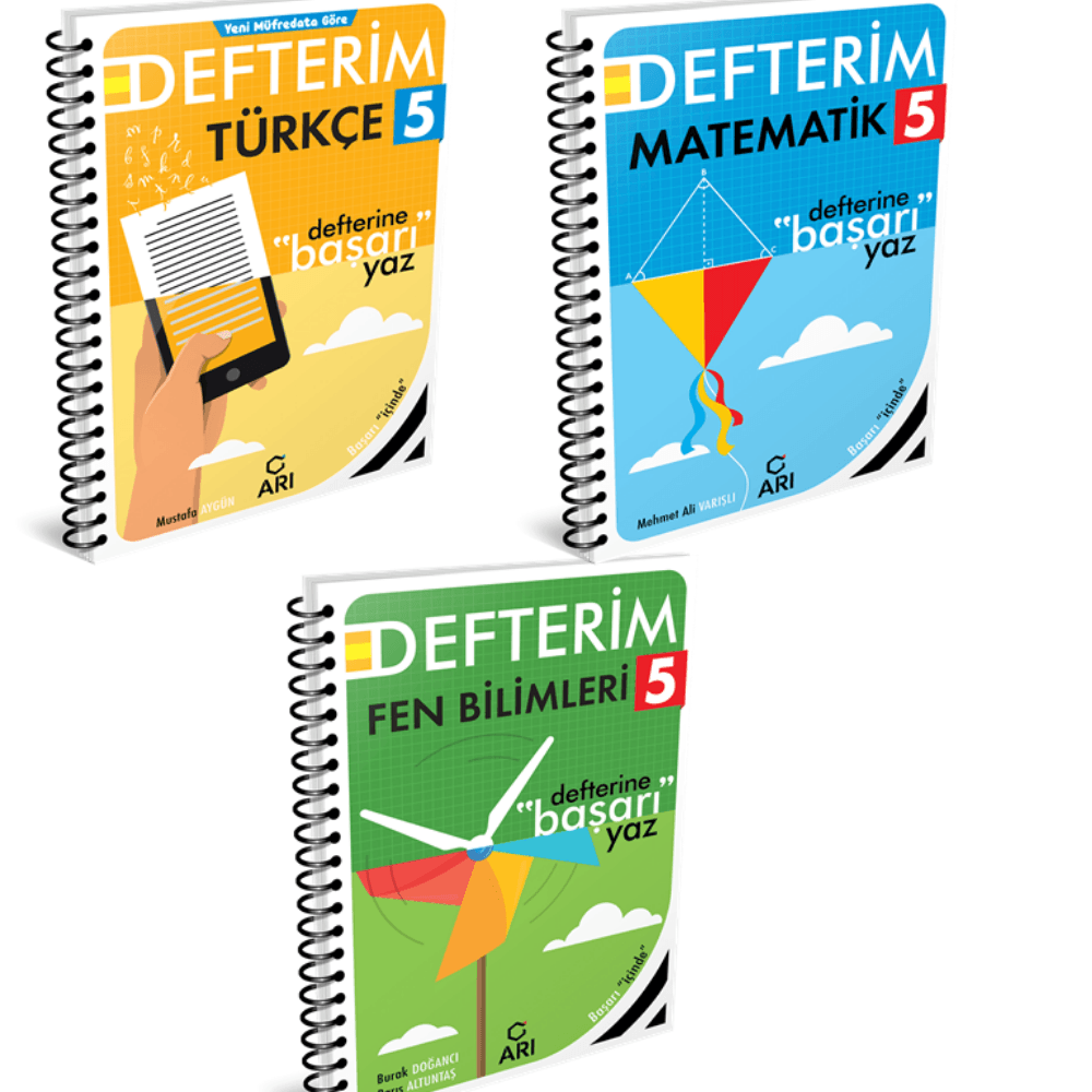 5 Sınıf Türkçemino Türkçe Defterim+Matemito Matematik Defterim+Fenito Fen Bilimleri Defterim Arı Yayıncılık 2026
