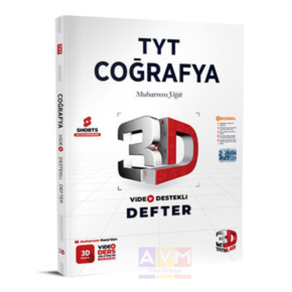 3D TYT  Coğrafya Video Destekli Defter