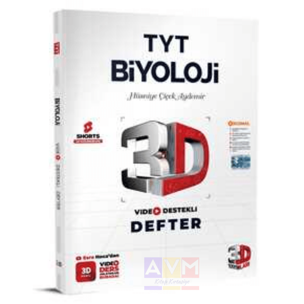 3D TYT  Biyoloji Video Destekli Defter