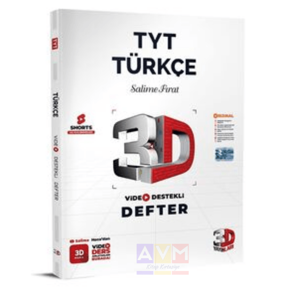 3D TYT  Türkçe Video Destekli Defter