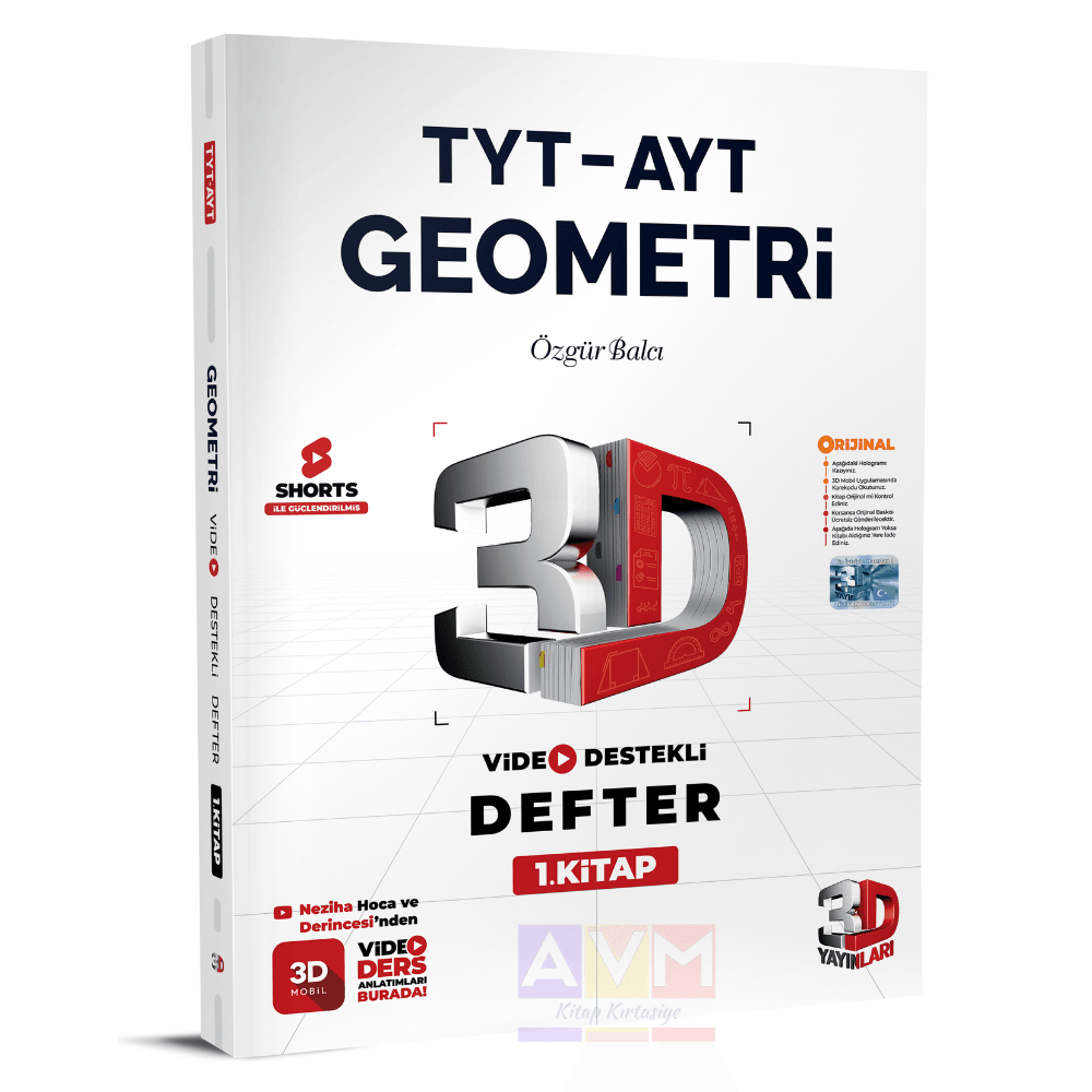 3D TYT-AYT  Geometri Video Destekli Defter