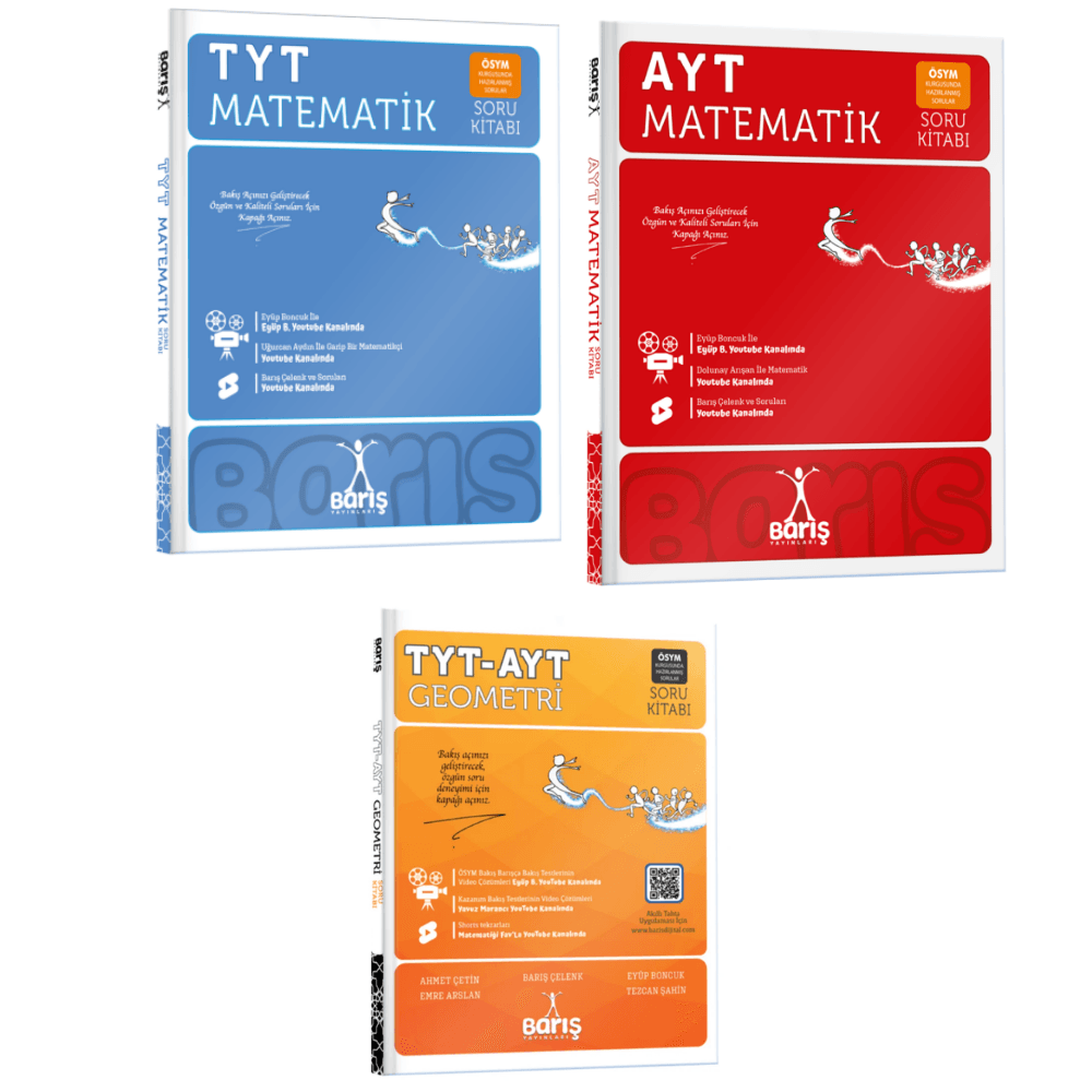Barış Yayınları TYT-AYT  Matematik Soru Bankası ve TYT-AYT Geometri Soru Kitabı