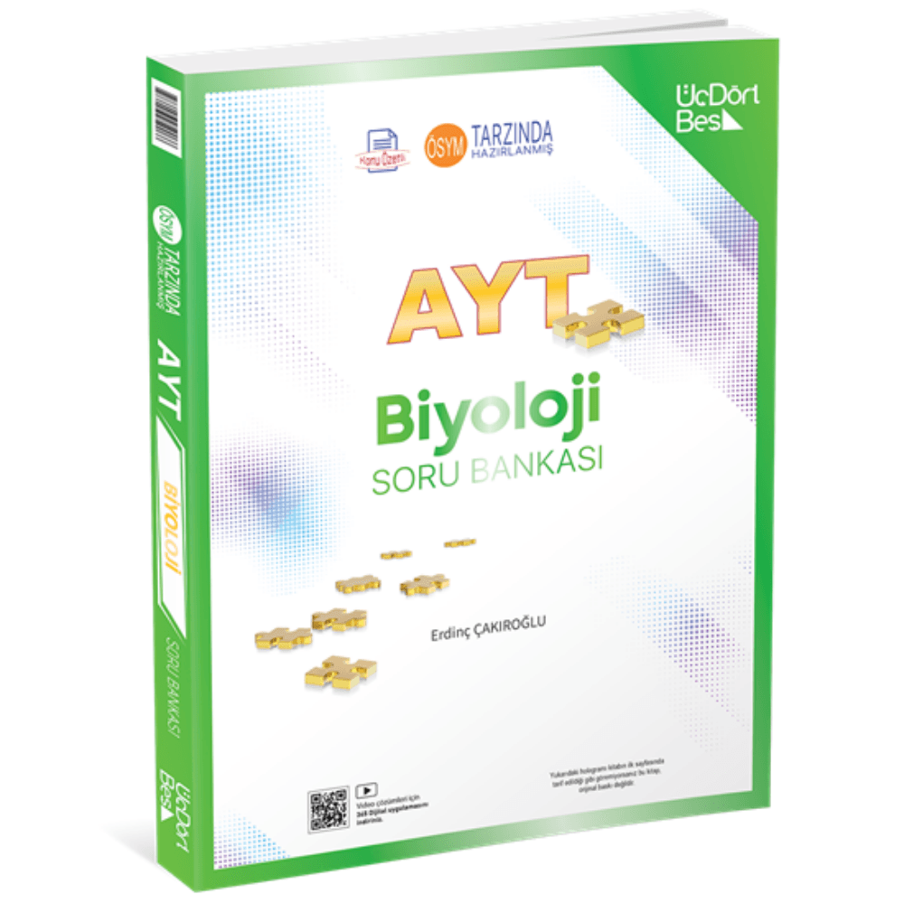345 - AYT Biyoloji Soru Bankası- GÜNCEL BASKI ÜçDörtBeş Yayıncılık, 345