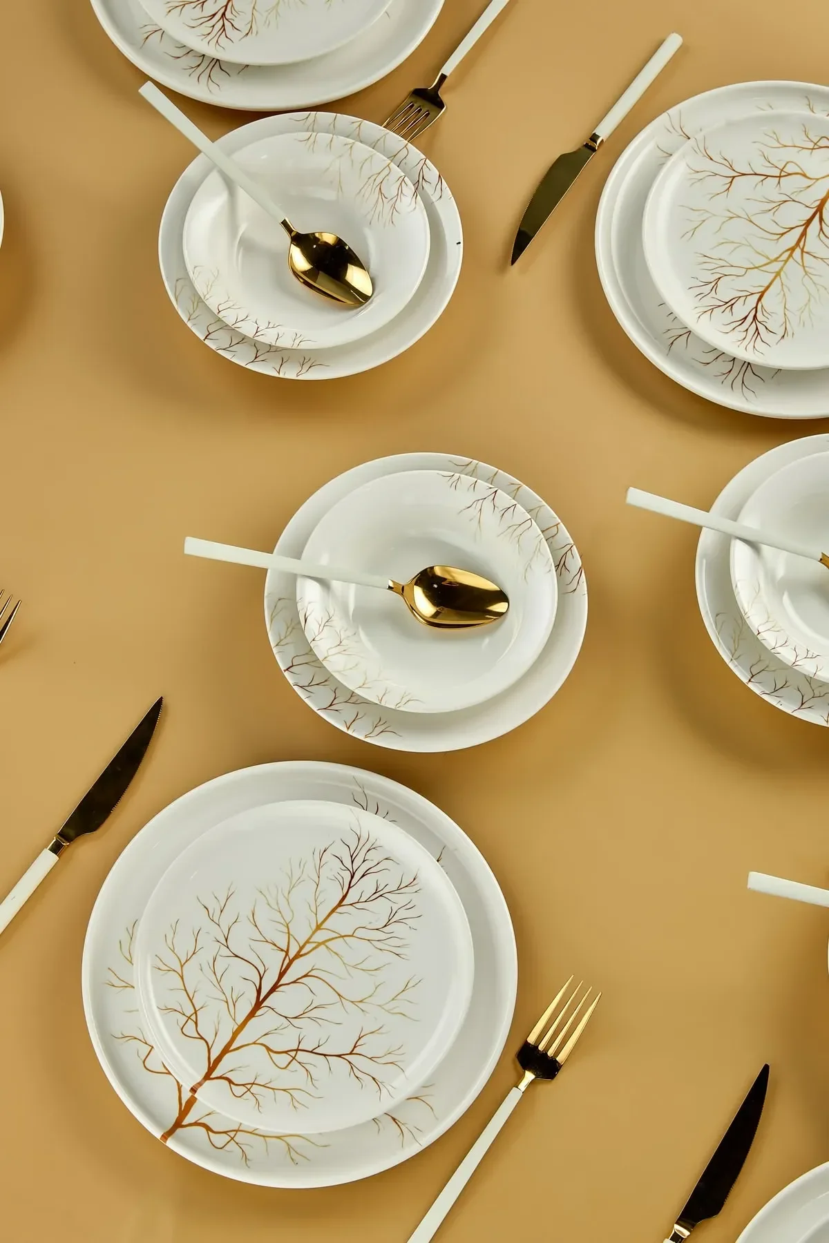 Hayat Ağacı 24 Parça 6 Kişilik Yemek Takımı – Bereket, Zarafet ve Anlamı Sofranıza Taşıyan Özel Tasarım