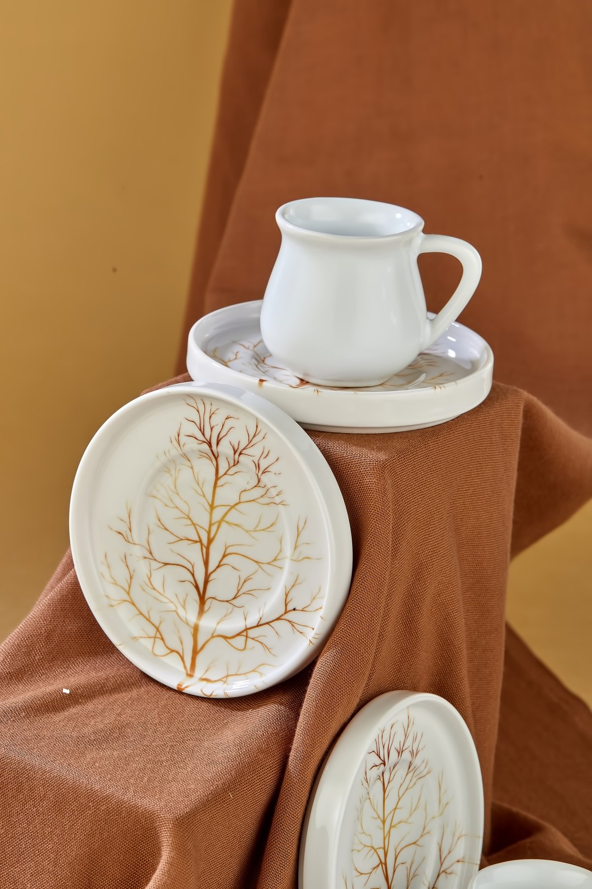 Golden Tree Beyaz Lüx Seramik Kahve Fincan Takımı, Kahve Fincanı