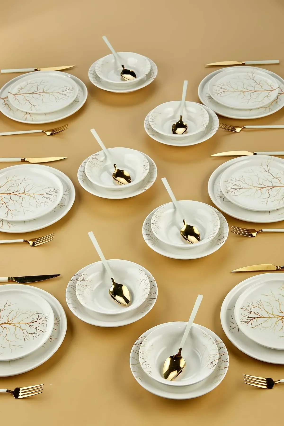 Hayat Ağacı 24 Parça 6 Kişilik Yemek Takımı – Bereket, Zarafet ve Anlamı Sofranıza Taşıyan Özel Tasarım