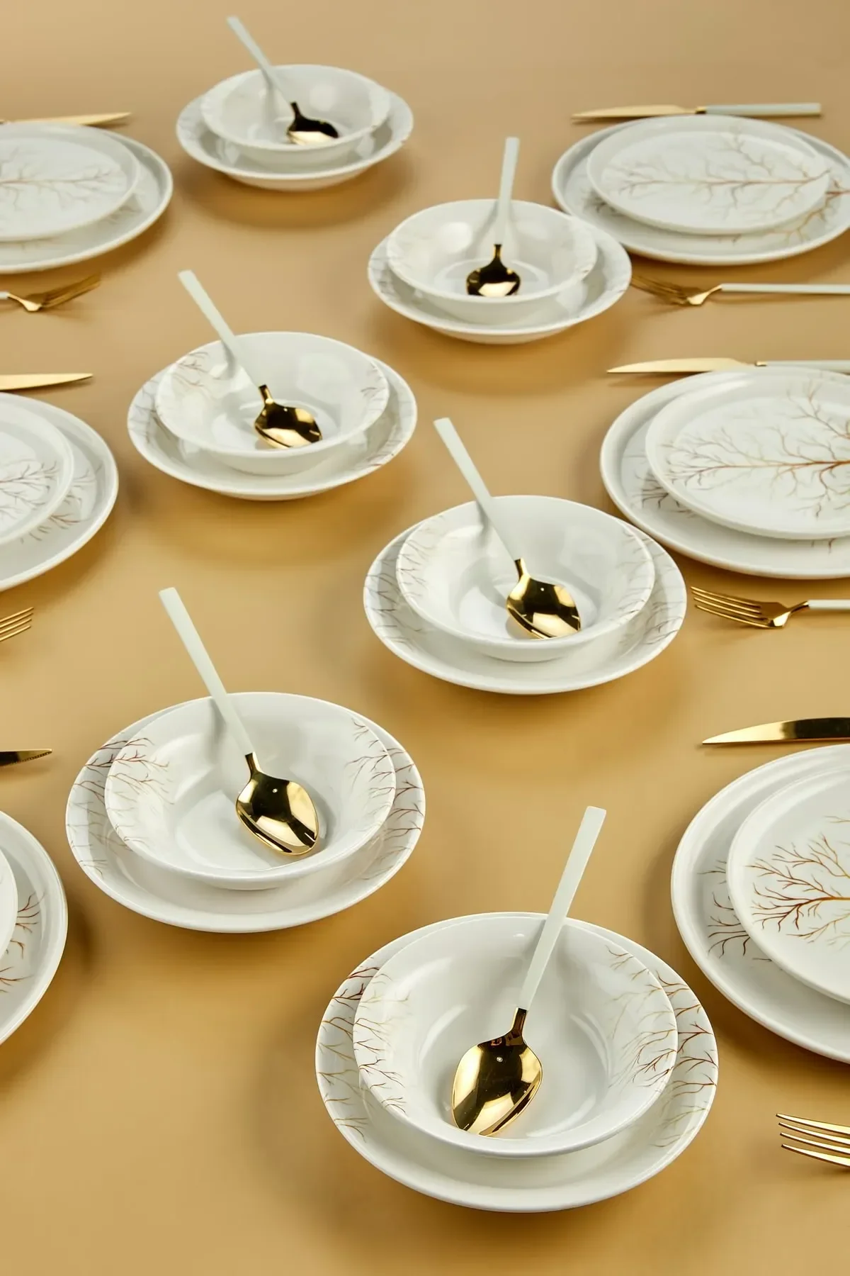 Hayat Ağacı 24 Parça 6 Kişilik Yemek Takımı – Bereket, Zarafet ve Anlamı Sofranıza Taşıyan Özel Tasarım