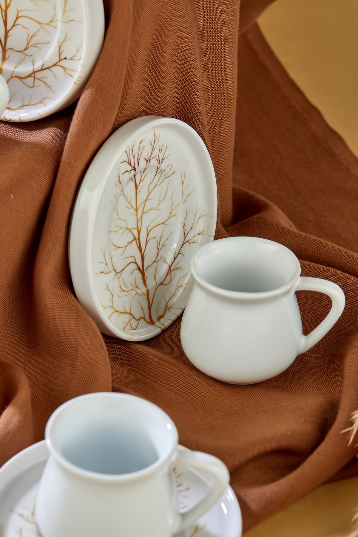 Golden Tree Beyaz Lüx Seramik Kahve Fincan Takımı, Kahve Fincanı