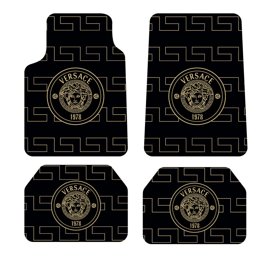 Versace Desen Kadife Halı Paspas seti (UNİVERSAL ÖLÇÜ )