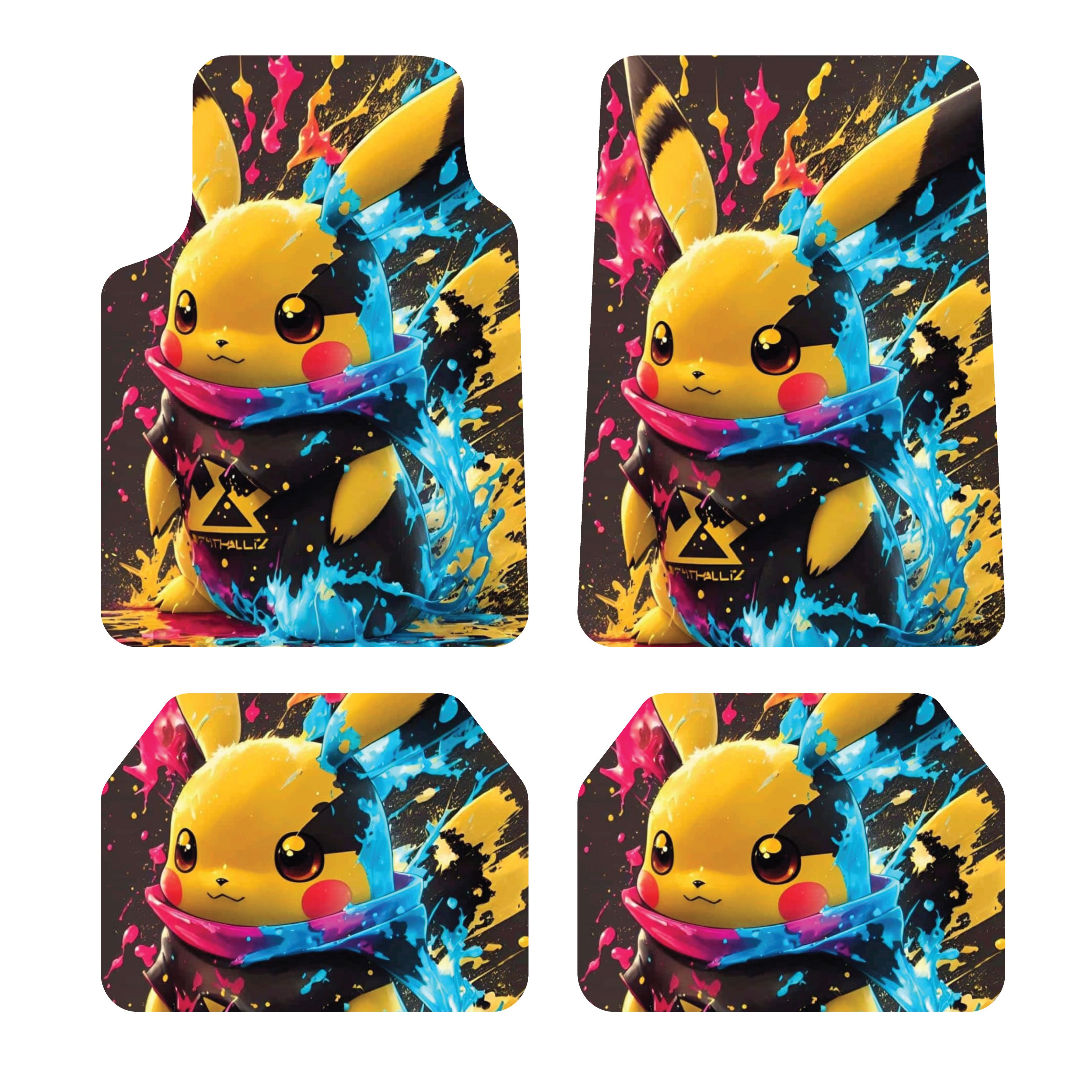POKEMON Desen Kadife Halı Paspas seti (UNİVERSAL ÖLÇÜ )