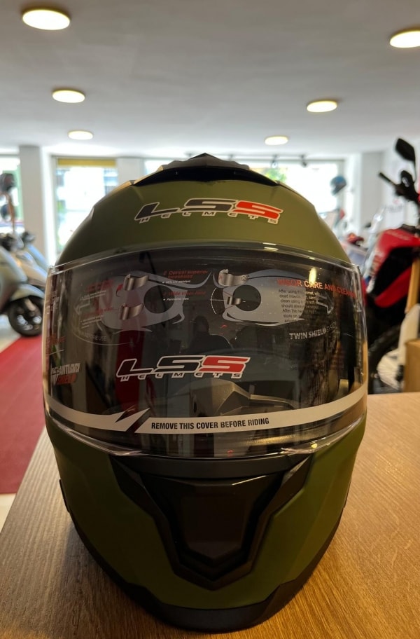 LS5 Çene Açılır Kask Mat Yeşil