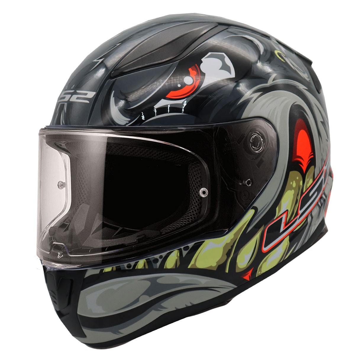 LS2 RAPID 2 SPOX GRİ-KIRMIZI KASK 3XL
