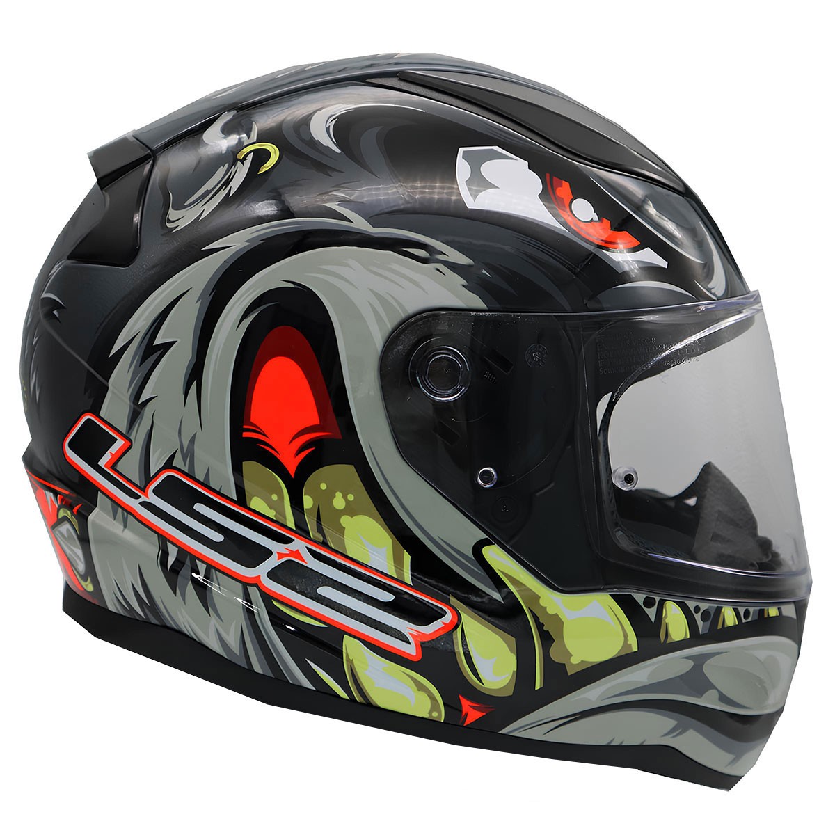 LS2 RAPID 2 SPOX GRİ-KIRMIZI KASK 3XL
