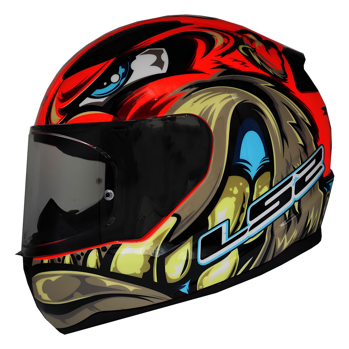 LS2 RAPID 2 SPOX KIRMIZI-GRİ KASK