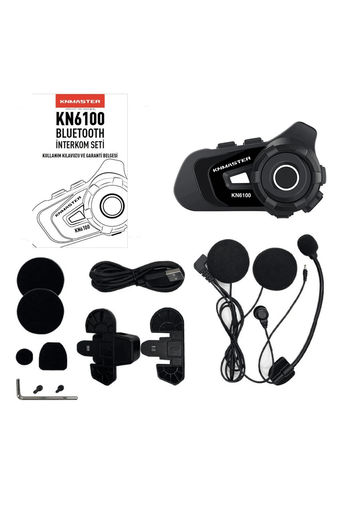 KNMASTER KN6100 MOTOSİKLET KASK İNTERKOM BLUETOOTH INTERCOM KULAKLIK SETİ